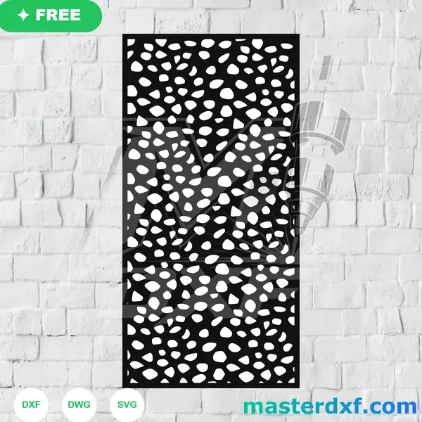 Pebble Terrazzo Door Panel DXF DXF File